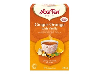 Ayurvedic tea Bio Yogi Ginger, orange and vanilla, 17 packs.