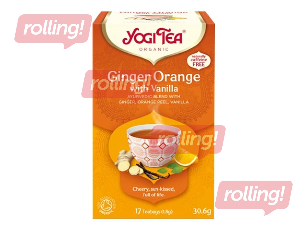 Ayurvedic tea Bio Yogi Ginger, orange and vanilla, 17 packs.