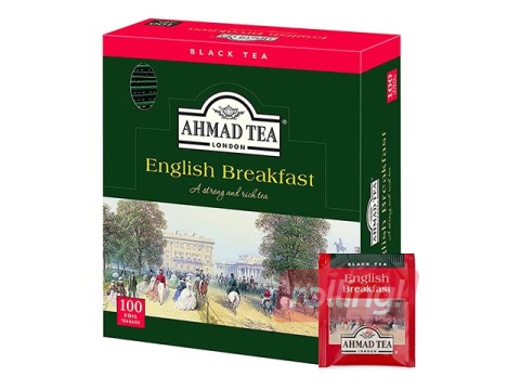Black tea Ahmad English Breakfast, foil pack, 100 pac.
