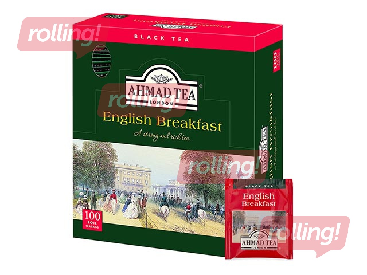 Black tea Ahmad English Breakfast, foil pack, 100 pac.