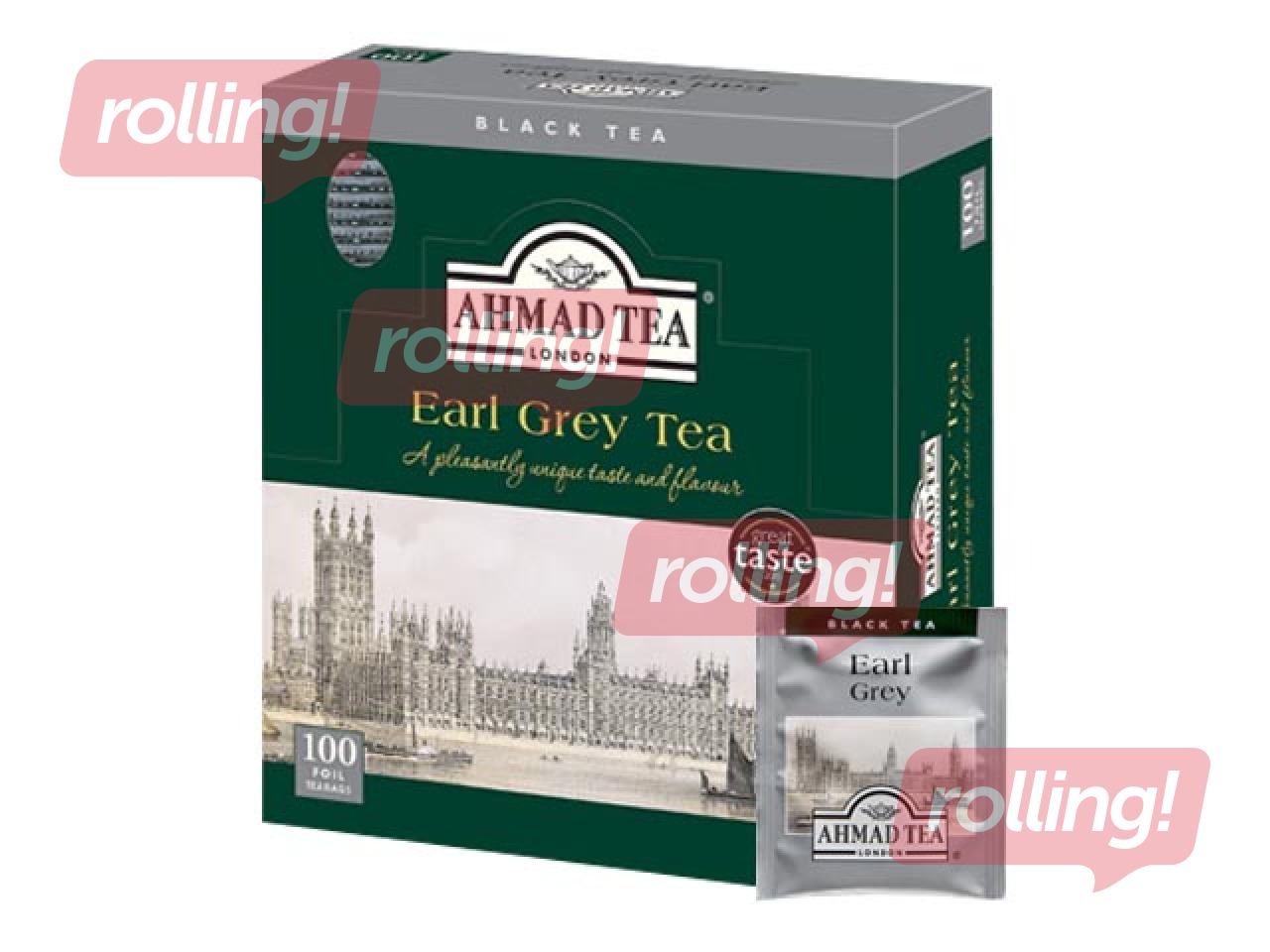 Must tee Ahmad Earl Grey, fooliumpakendis, 100 tk