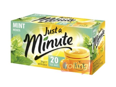 Tēja zāļu Just a Minute, piparmētru, 20 pac.