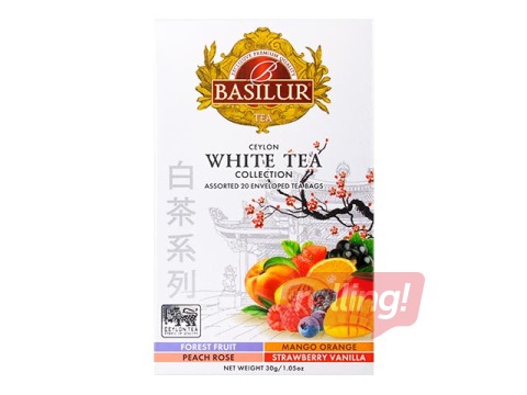 White tea Basilur Premium White Tea Assorted, 20 packs.
