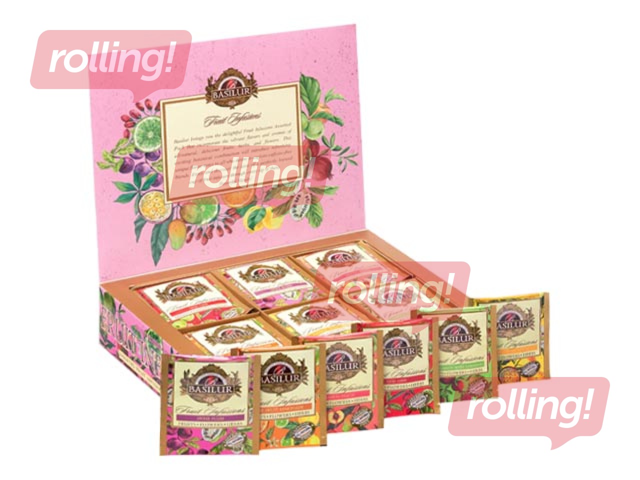 Fruit tea Basilur Fruit Infusions, Vol II, 60 packs, 120g