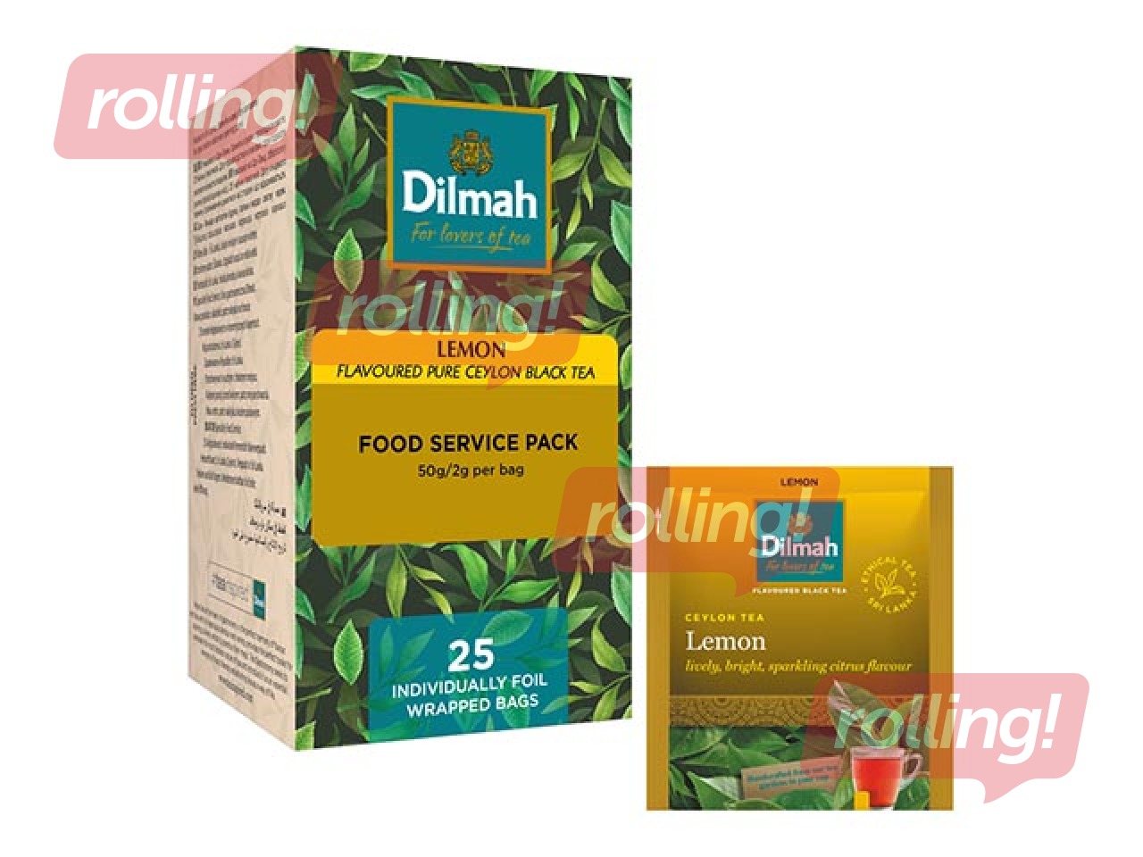 Must tee sidruni maitsega, Dilmah, 25 tk.