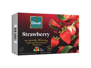 Чёрный чай со вкусом клубники, Dilmah, 20 шт.