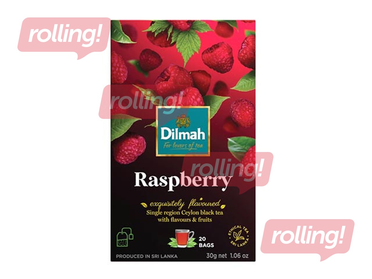 Must tee vaarikamaitsega, Dilmah, 20 tk.