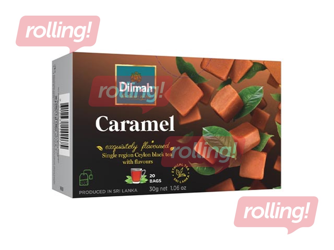 Tea black with caramel flavor, Dilmah, 20 pcs.