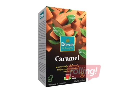 Tee must karamelli maitsega, Dilmah, 20 tk.