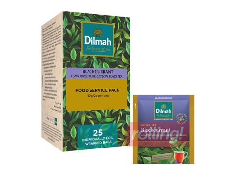 Must tee mustsõstra maitsega, Dilmah, 25 tk.