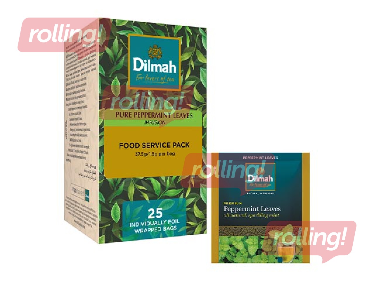 Green tea with mint flavor Pure, Dilmah, 25 pcs.