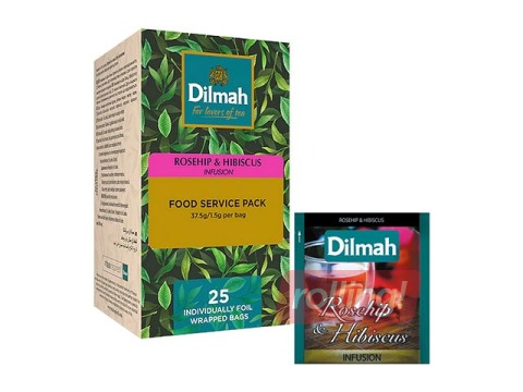 Punane tee kibuvitsa ja hibiski maitsega, Dilmah, 25 tk.