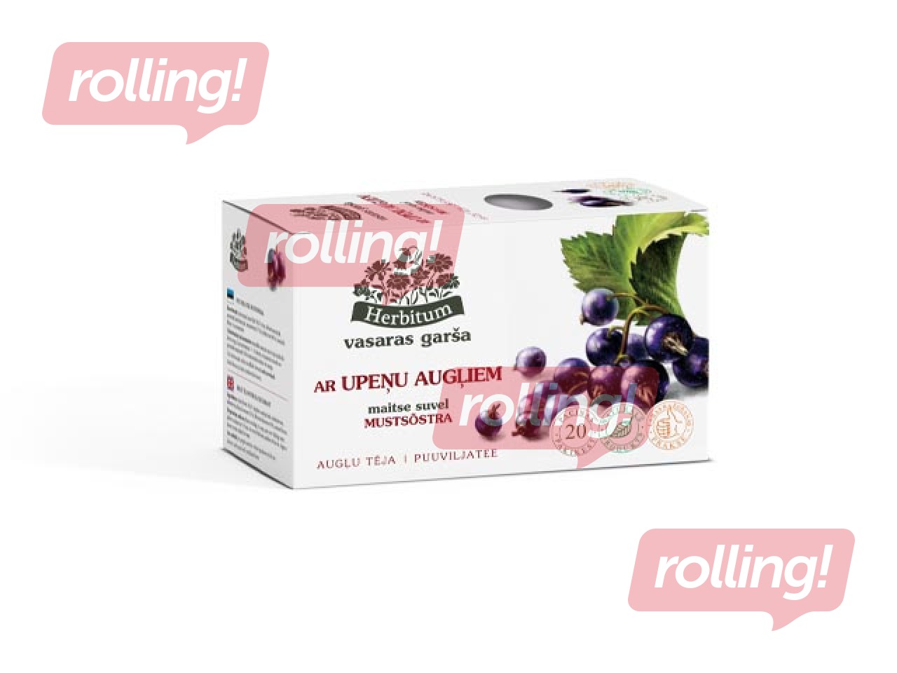 Puuviljatee Herbitum Suve maitse mustsõstardega, 20 kotikest