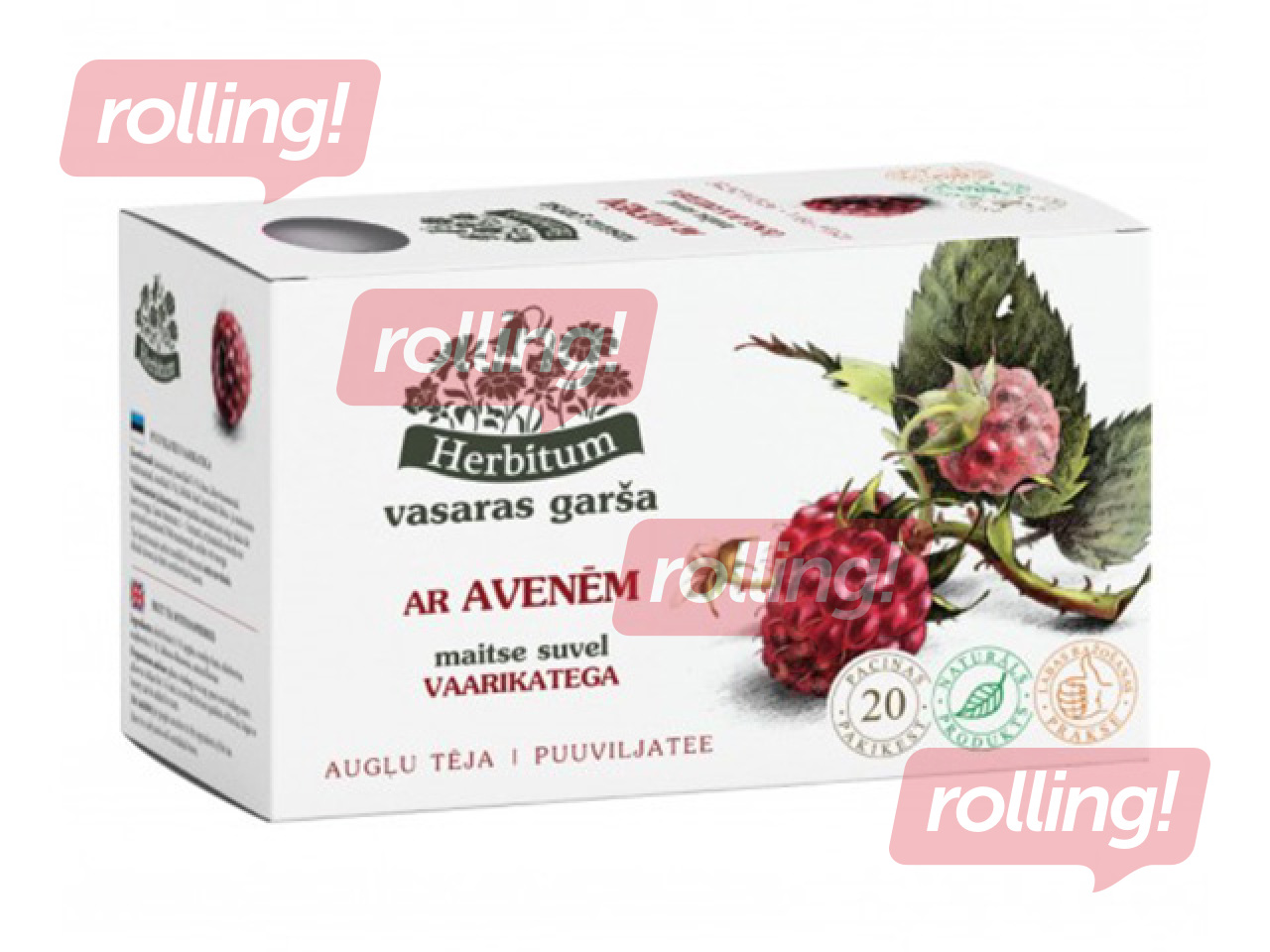 Puuviljatee Herbitum, suvemaitse vaarikatega, 20 pakki