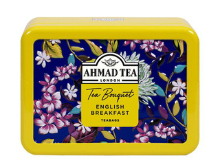 Tēja melnā Ahmad Tea English Breakfast, metāla kārbā, 10 pac.
