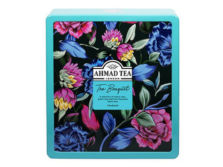 Tea Collection Ahmad, Tea Bouquet, 9 Caddy, Metal Tin, 72 bags