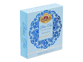 Tee Basilur, Blue Tea, rohelise tee assortii, 40 pakki