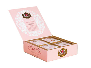 Чай Basilur, Pink Tea, ассорти зелёного чая, 40 пак.