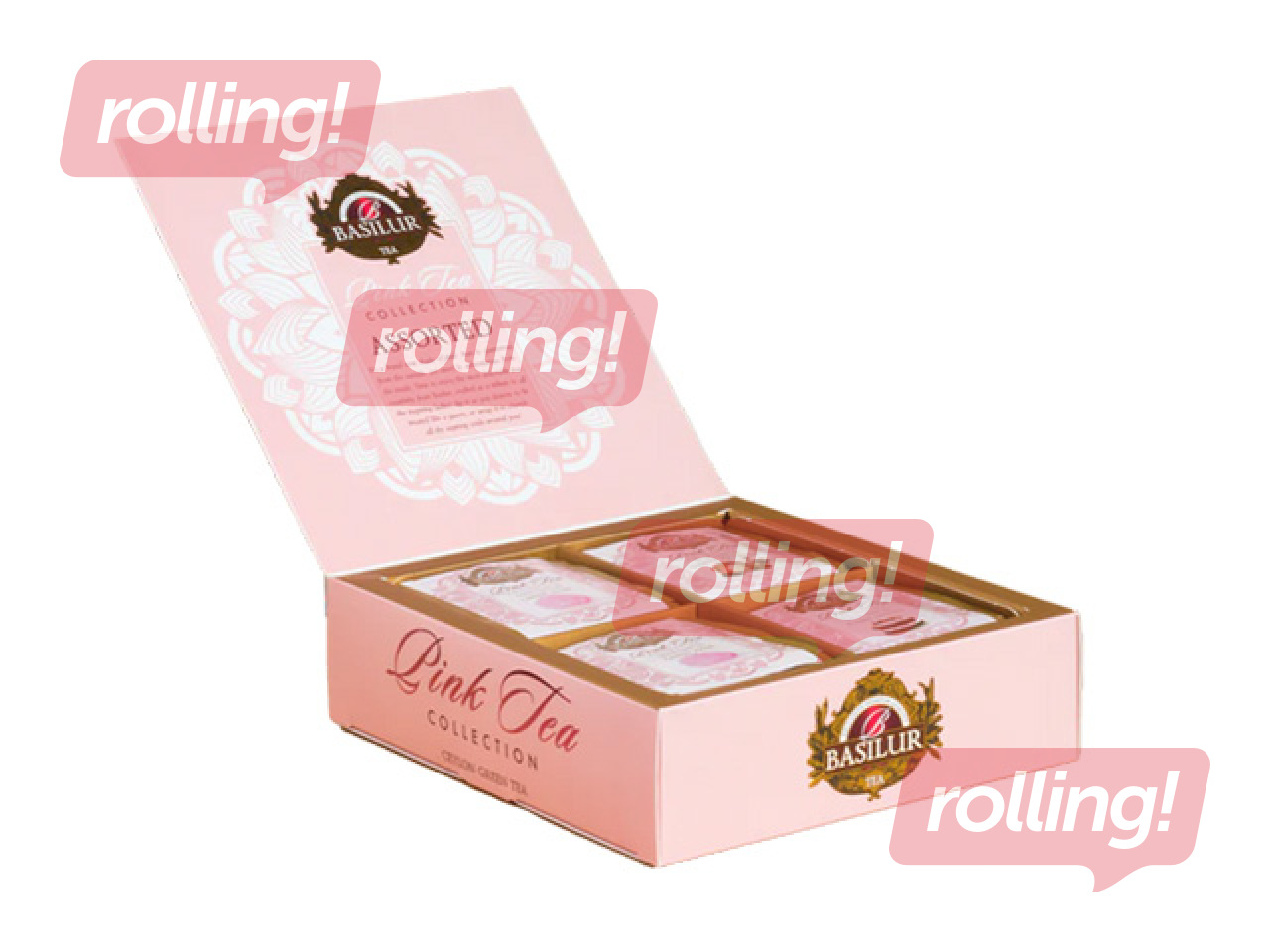 Чай Basilur, Pink Tea, ассорти зелёного чая, 40 пак.