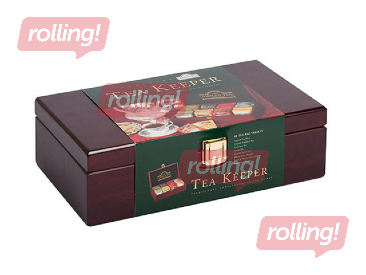 Teevalik Ahmad Tea, assortii, puidust laegas, 80 teepakki