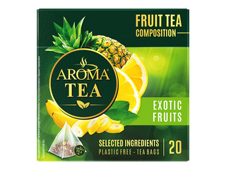 Фруктовый чай Aroma Tea, Экзотические фрукты, 20 пак.