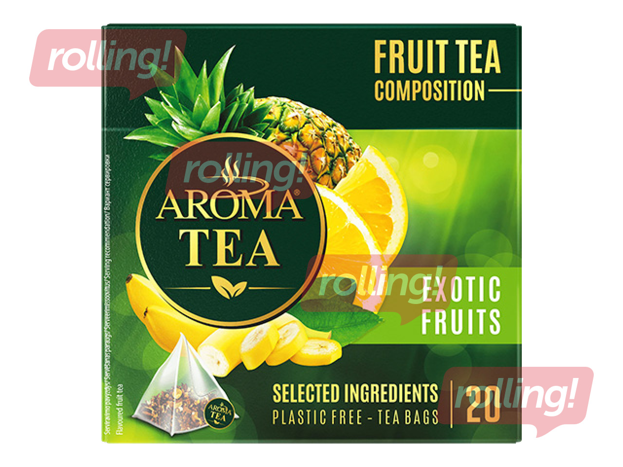 Фруктовый чай Aroma Tea, Экзотические фрукты, 20 пак.