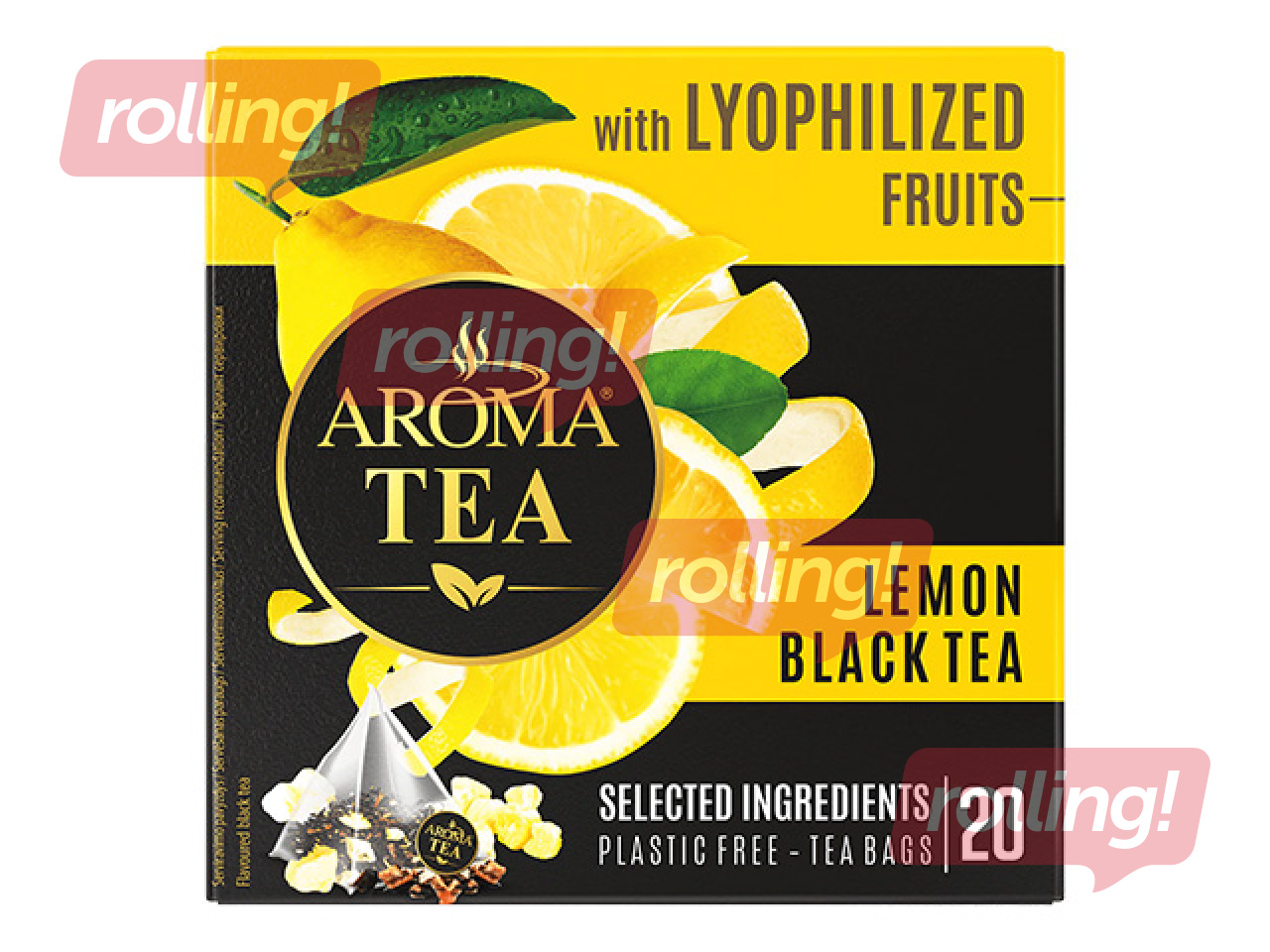 Must tee Aroma Tea, Külmkuivatatud Sidruniga, 20 tk