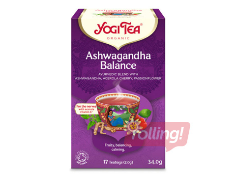 Tēja ajūrvēdas Bio Yogi, Ashwagandha Balance, 17 pac.