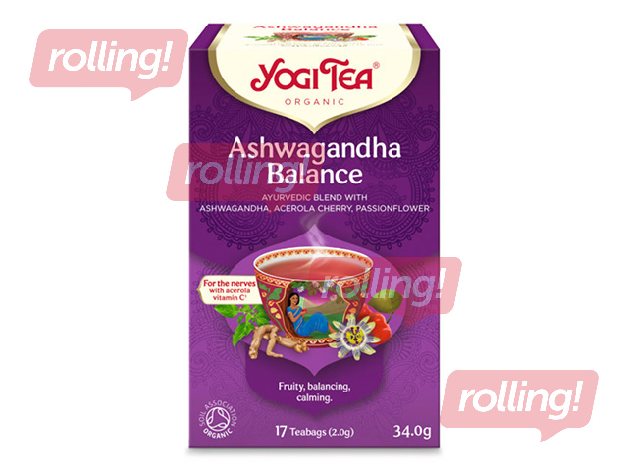 Tēja ajūrvēdas Bio Yogi, Ashwagandha Balance, 17 pac.