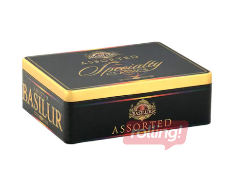 Tee must ja roheline Basilur, Speciality, metallkarp, 60 tk