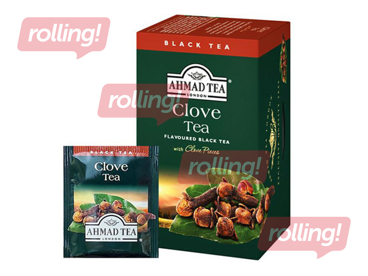 Must tee Ahmad Tea, nelgiga, 20 teepakki