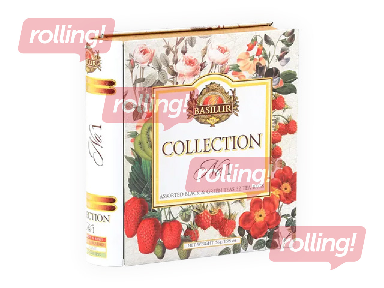 Must ja roheline tee Basilur Tea Book Collection No.1, assortii, 32 tk