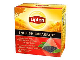 Black tea Lipton English Breakfast, pyramid, 20 pcs
