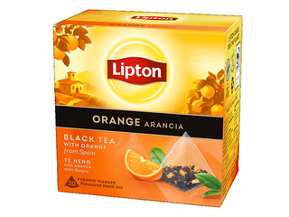Black tea Lipton orange, pyramid, 20 pcs