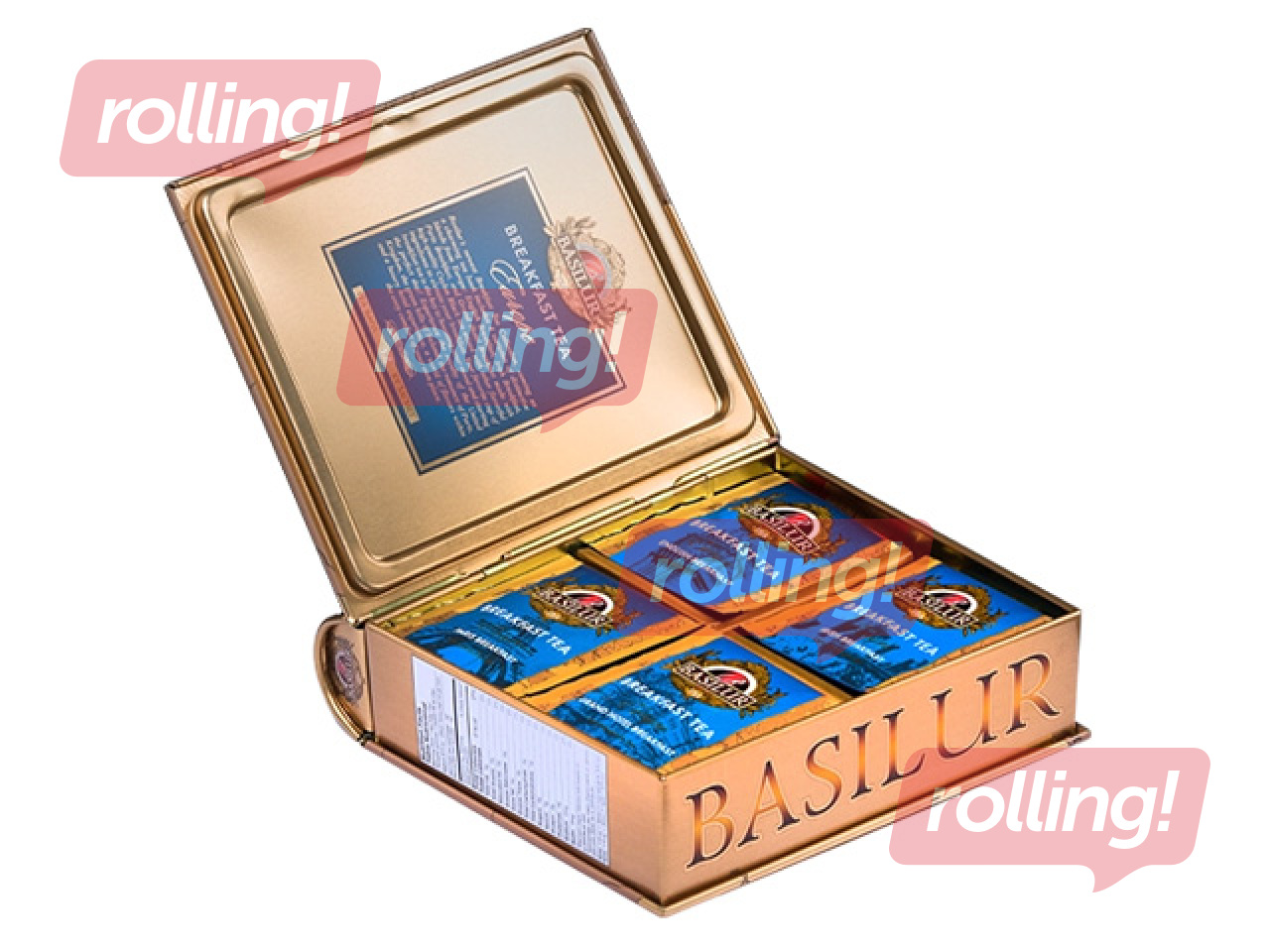 Tēja melnā Basilur Breakfast Tea Collection, Eiropa, metāla kārbā, 40 pac.