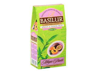 Roheline tee Basilur Magic Fruits aprikoosi ja passionivilja maitsega, 100g