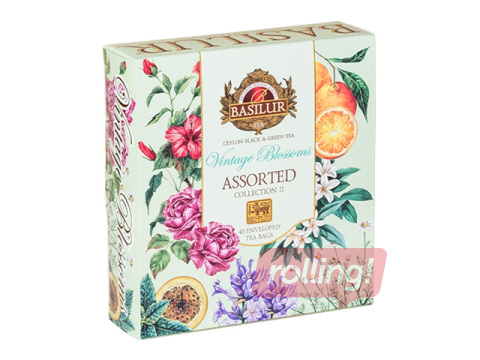 Tee must ja roheline Basilur Vintage Blossoms Assorted, 60g