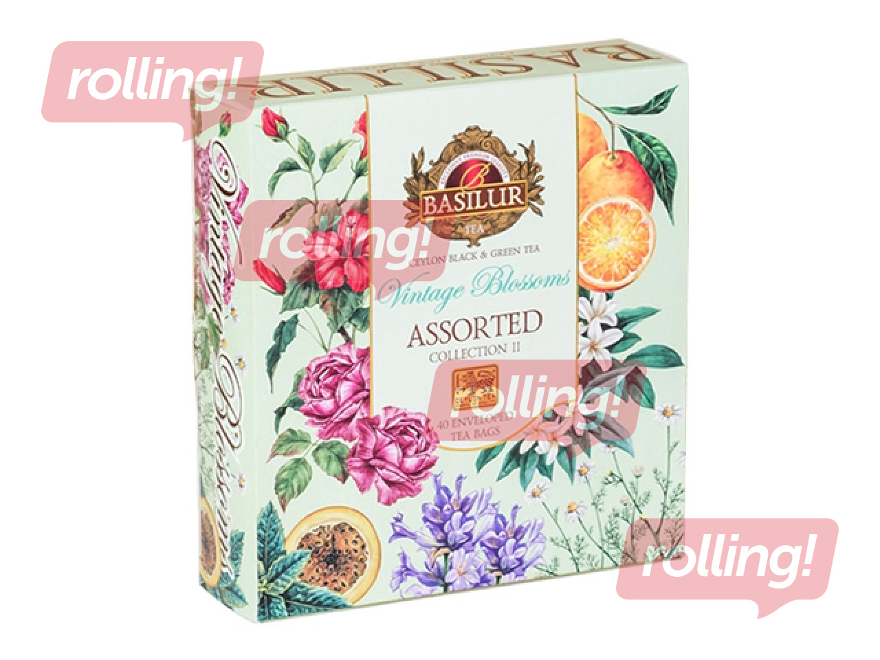 Tee must ja roheline Basilur Vintage Blossoms Assorted, 60g