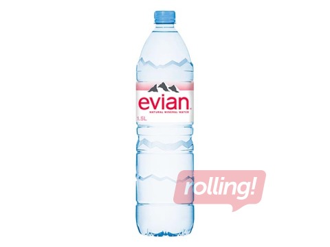 Minerālūdens Evian, negāzēts, PET, 1.5l (Taras depozīts iekļauts cenā)