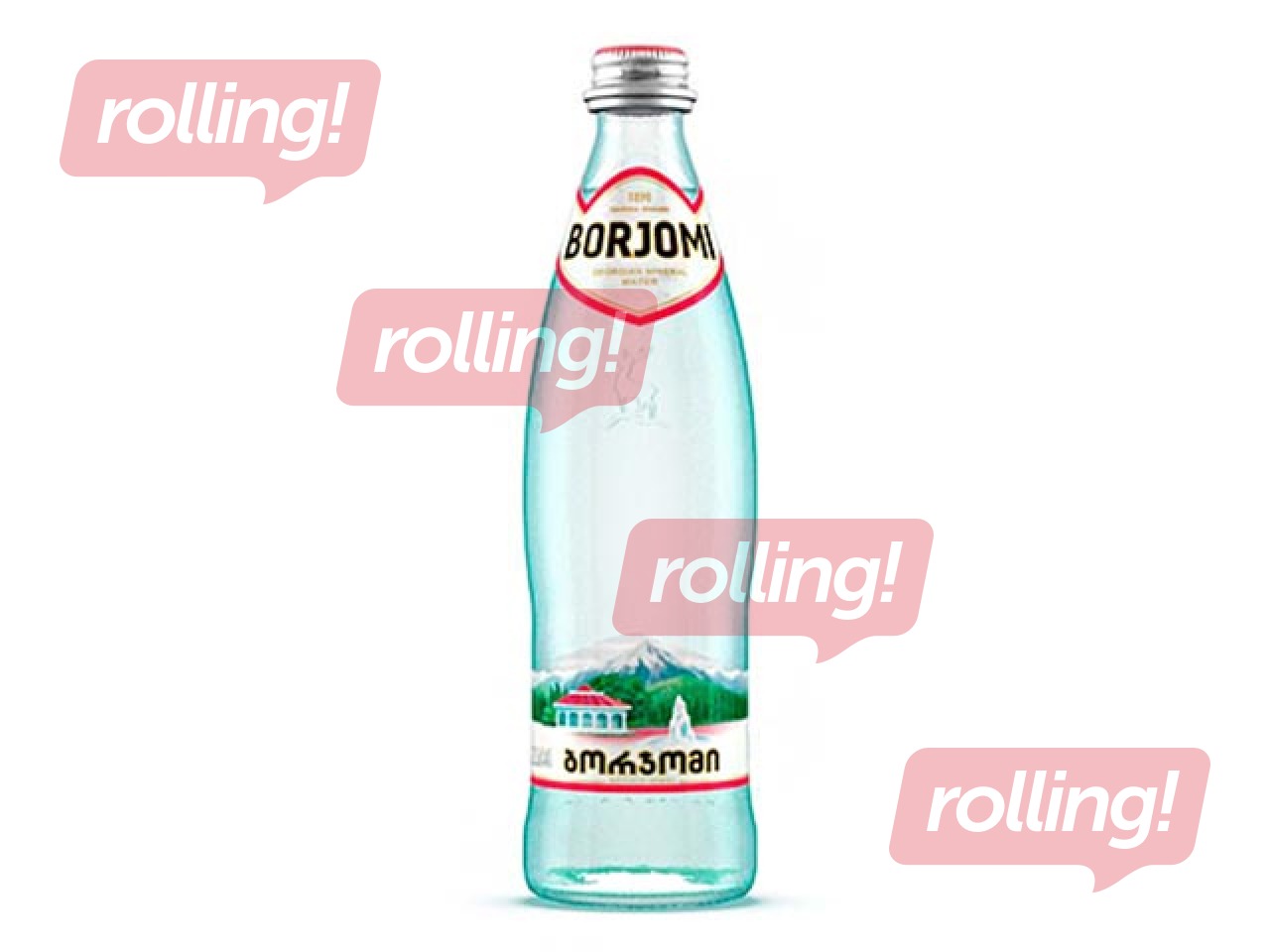 Minerālūdens Borjomi, gāzēts, stikla pudelē, 500ml (Taras depozīts iekļauts cenā)