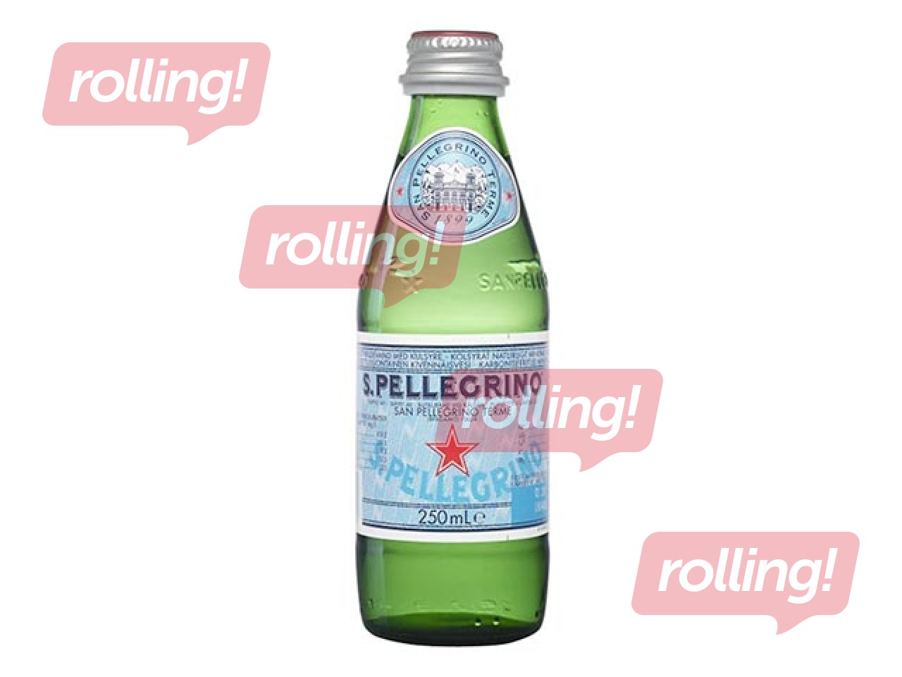 Mineraalvesi S.Pellegrino, karboniseeritud, klaas, 250ml