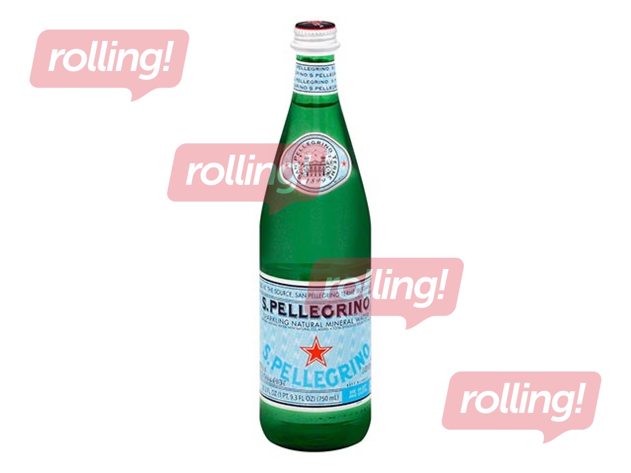 Mineraalvesi S.Pellegrino, karboniseeritud, klaas, 750ml