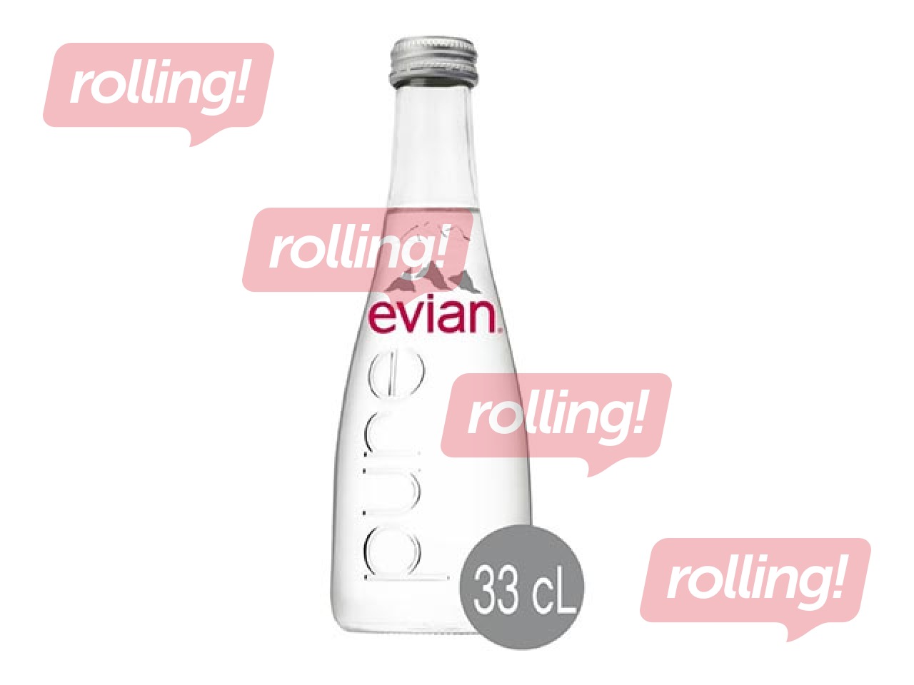 Mineraalvesi Evian, gaasiteta, klaas, 330ml