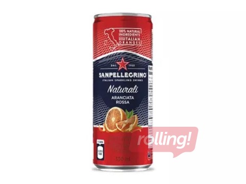 Sparkling drink S.Pellegrino, Aranciata Rossa Naturali, 330ml (deposit included in price)