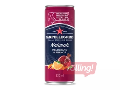 Gaseeritud jook S.Pellegrino, Melograno&Arancia, 330ml (pant tagastushind hinna sees)