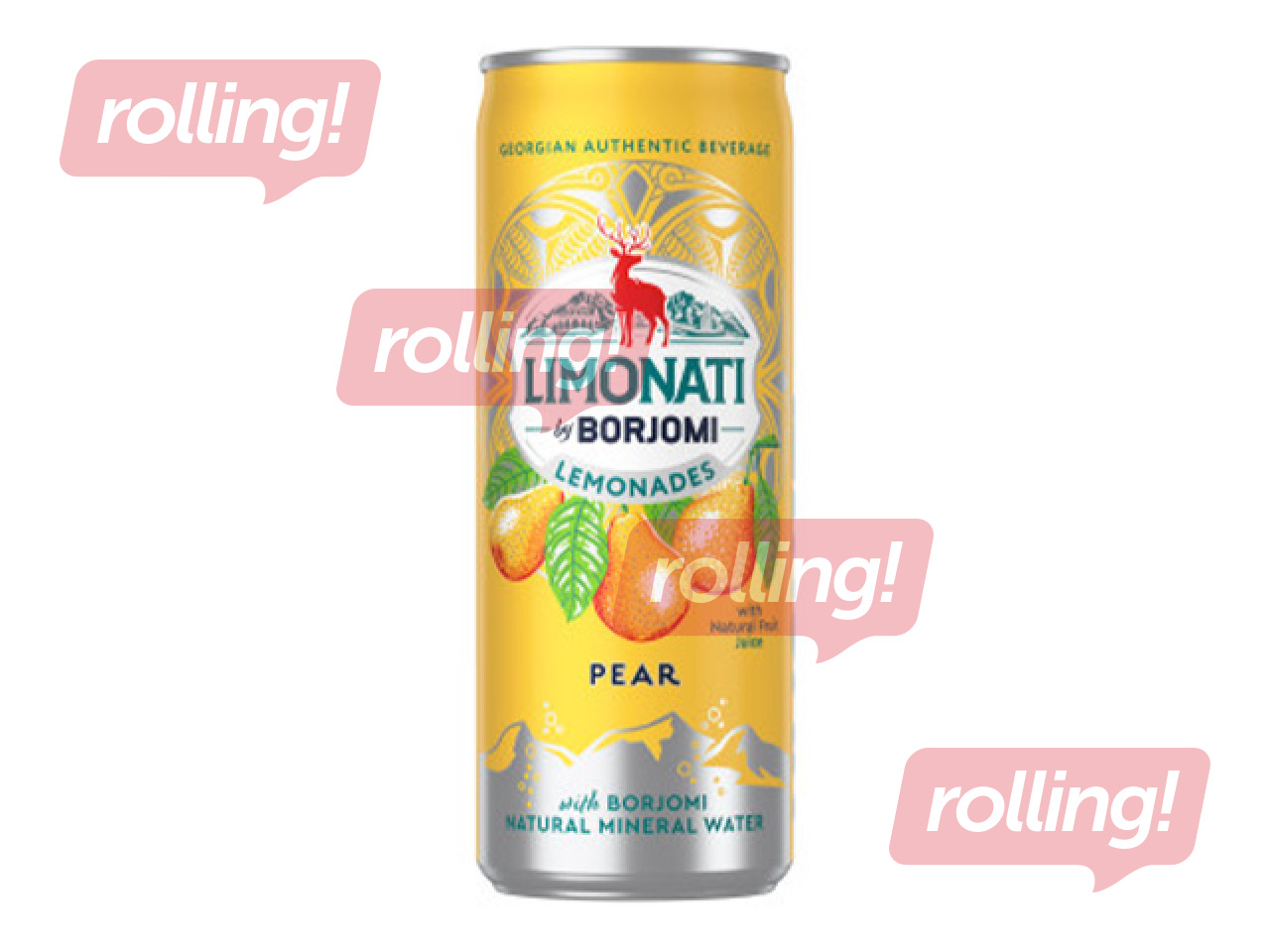 Газированный напиток Limonati by Borjomi с грушей, жестяная банка, 330мл