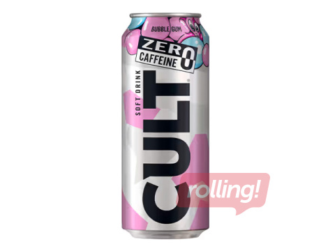 Gāzēts dzēriens Cult Bubble Gum, bez kofeīna, skārdene, 500ml (Taras depozīts iekļauts cenā)
