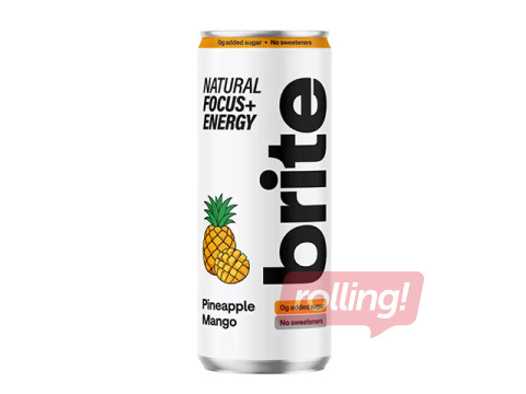 Enerģijas dzēriens Brite, ananāss-mango, 330ml (Taras depozīts iekļauts cenā)