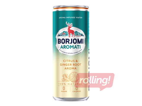 Gaseeritud jook Borjomi Aromati Citrus Mix-Ginger, purk, 330ml (panditasu hinna sees)