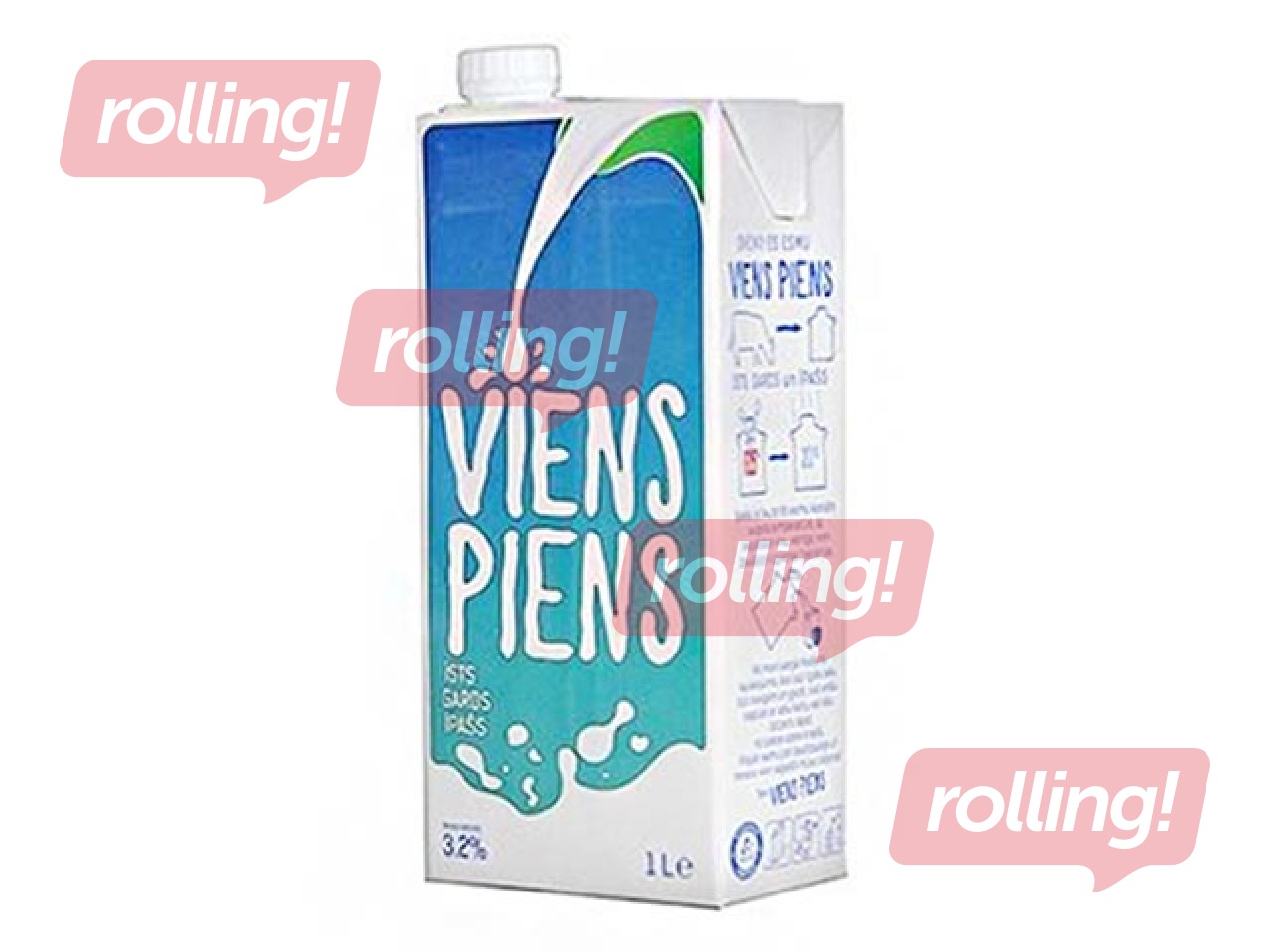 Milk Viens Piens UHT, 3.2 %, 1L